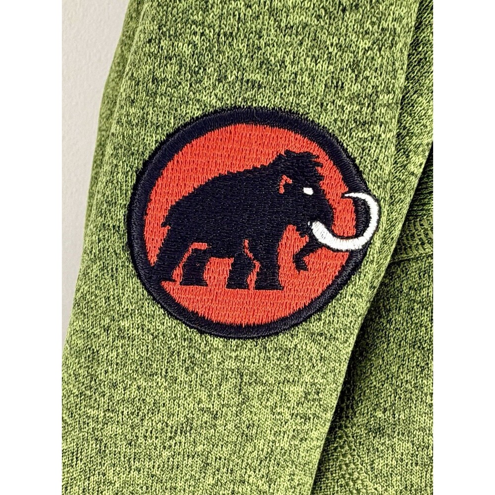 Mammut Full Zip Fleece Lined Green Hoodie Jacket Size L Large EUC!! - Picture 6 of 8